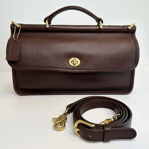 Vintage Coach WILLIS CITY Bag 9153 Mahogany made in USA Crossbody or Clutch